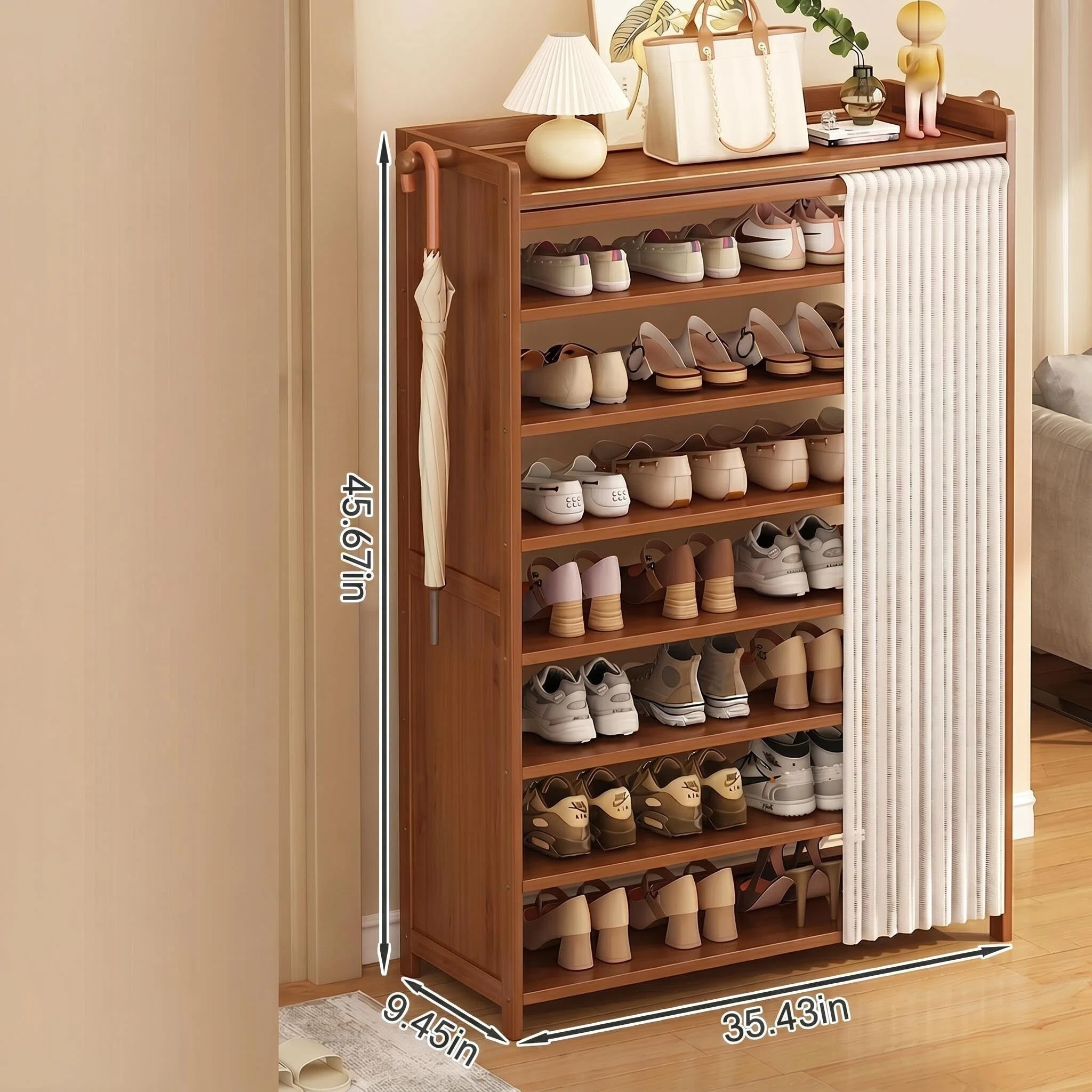 Compact Dustproof Simple Shoe Cabinet, Home Entryway Storage