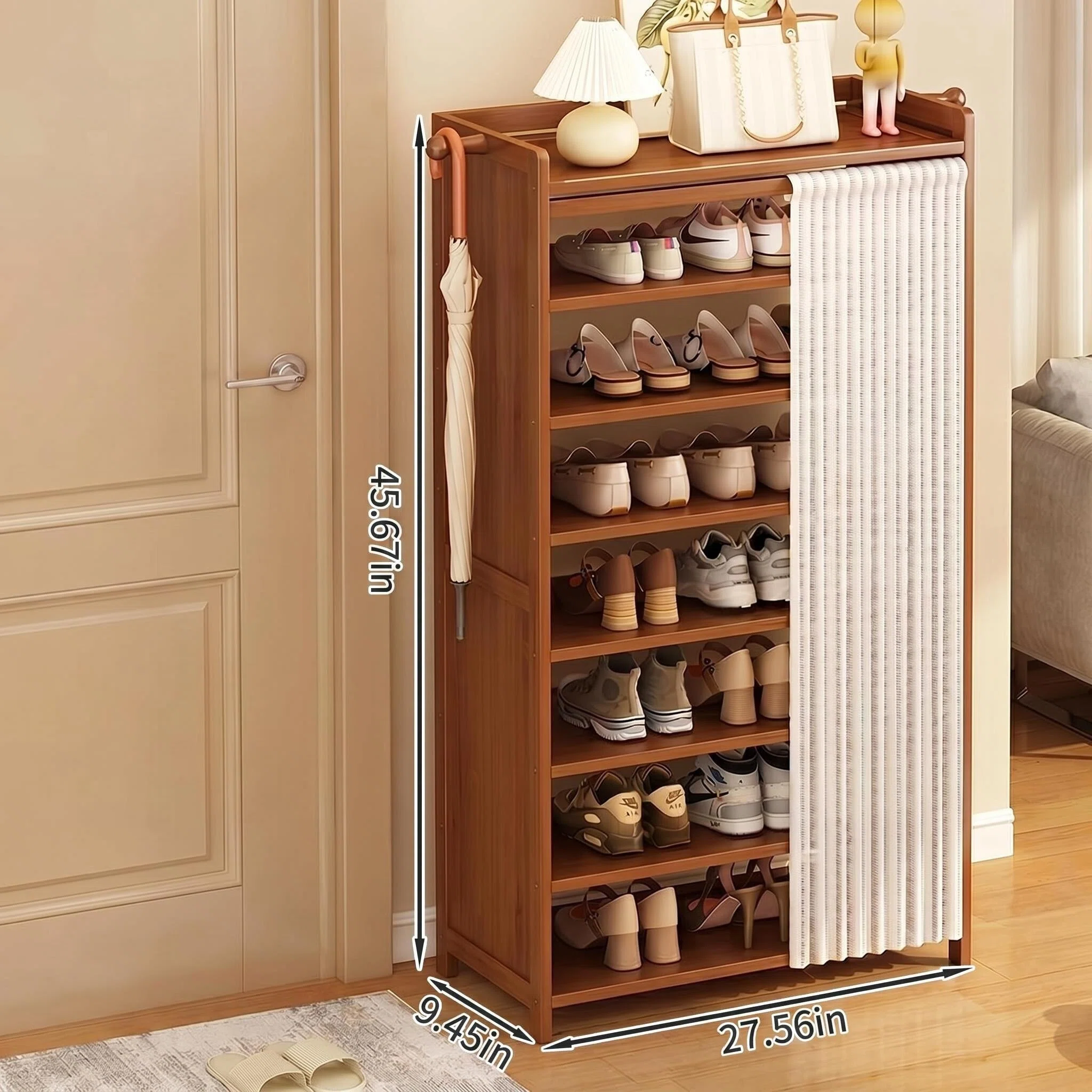 Compact Dustproof Simple Shoe Cabinet, Home Entryway Storage
