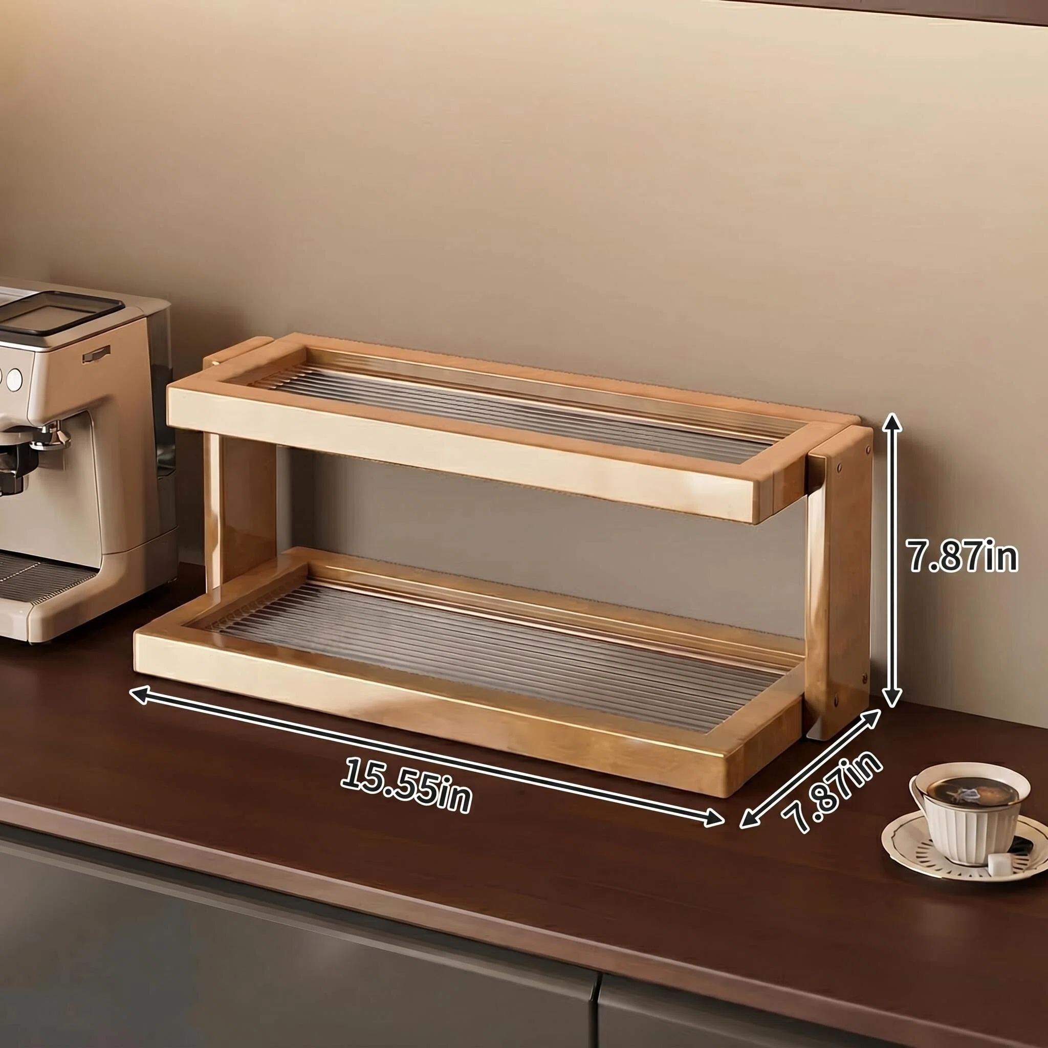 Elegant Style Acrylic Multi-layer Desktop Storage Rack